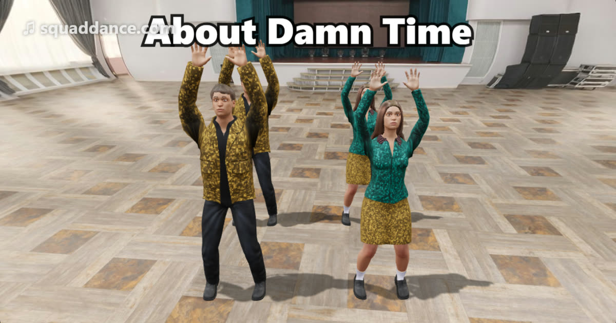3D squad doing the About Damn Time dance