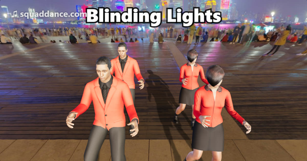 Blinding Lights dance by a 3D squad