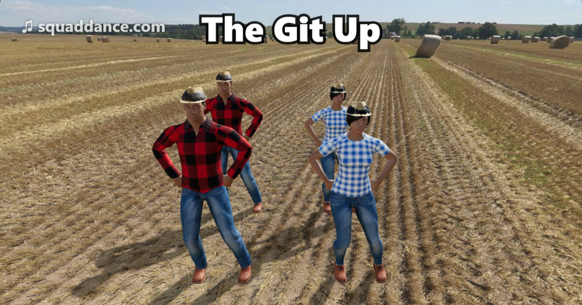 The Git Up dance by a 3D squad