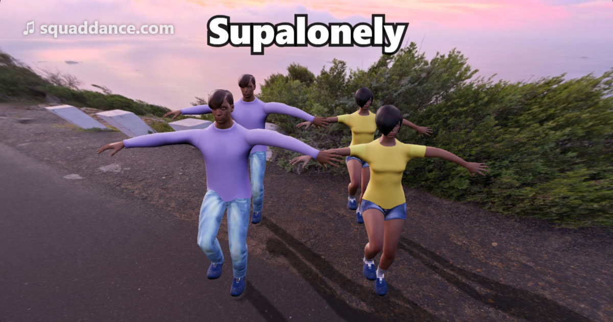 Supalonely dance by a 3D squad