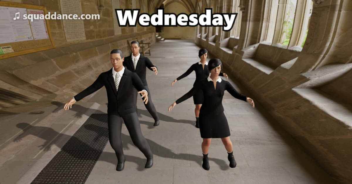 Wednesday dance by a 3D squad
